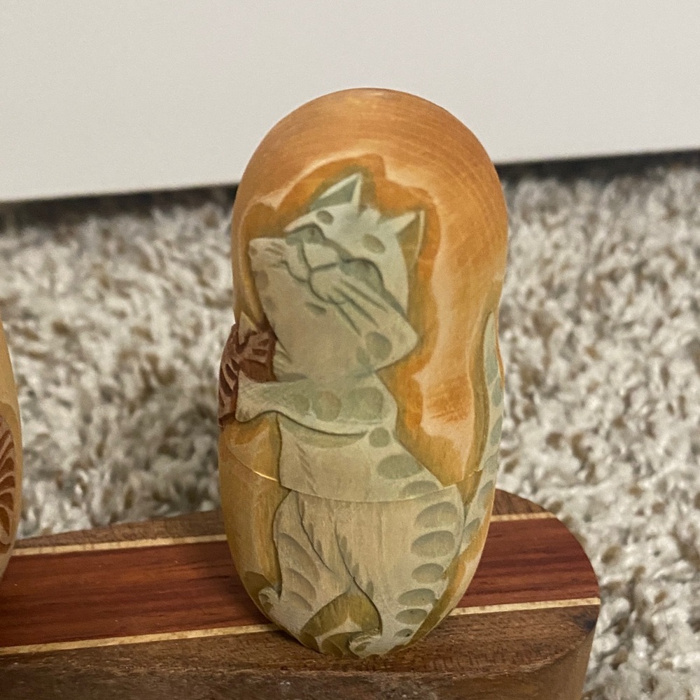 Hand-Painted Wooden Nesting Doll - Picture 8 of 9